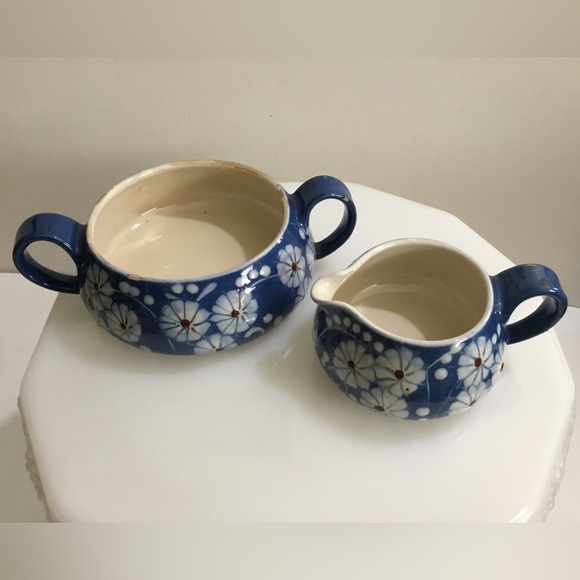 RARE ANTIQUE HAK Denmark 🇩🇰 pottery cream and sugar - Picture 1 of 8